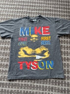 Mike Tyson Graphic Short Sleeve Tee - Gray